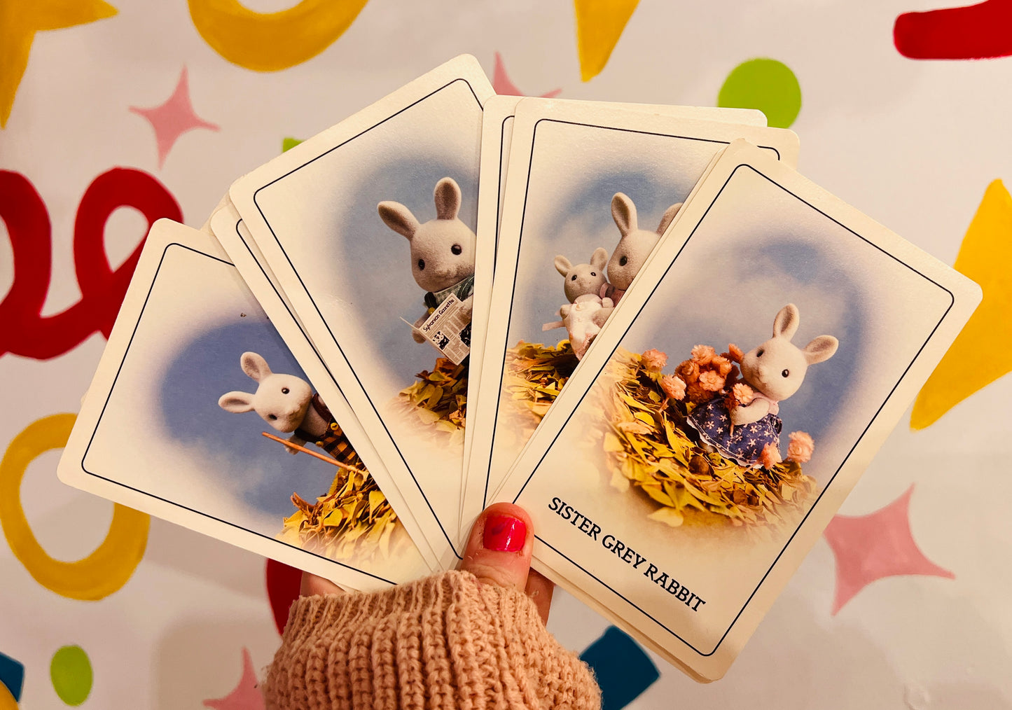 1988 Sylvanian Families card complete set with box - missing instructions