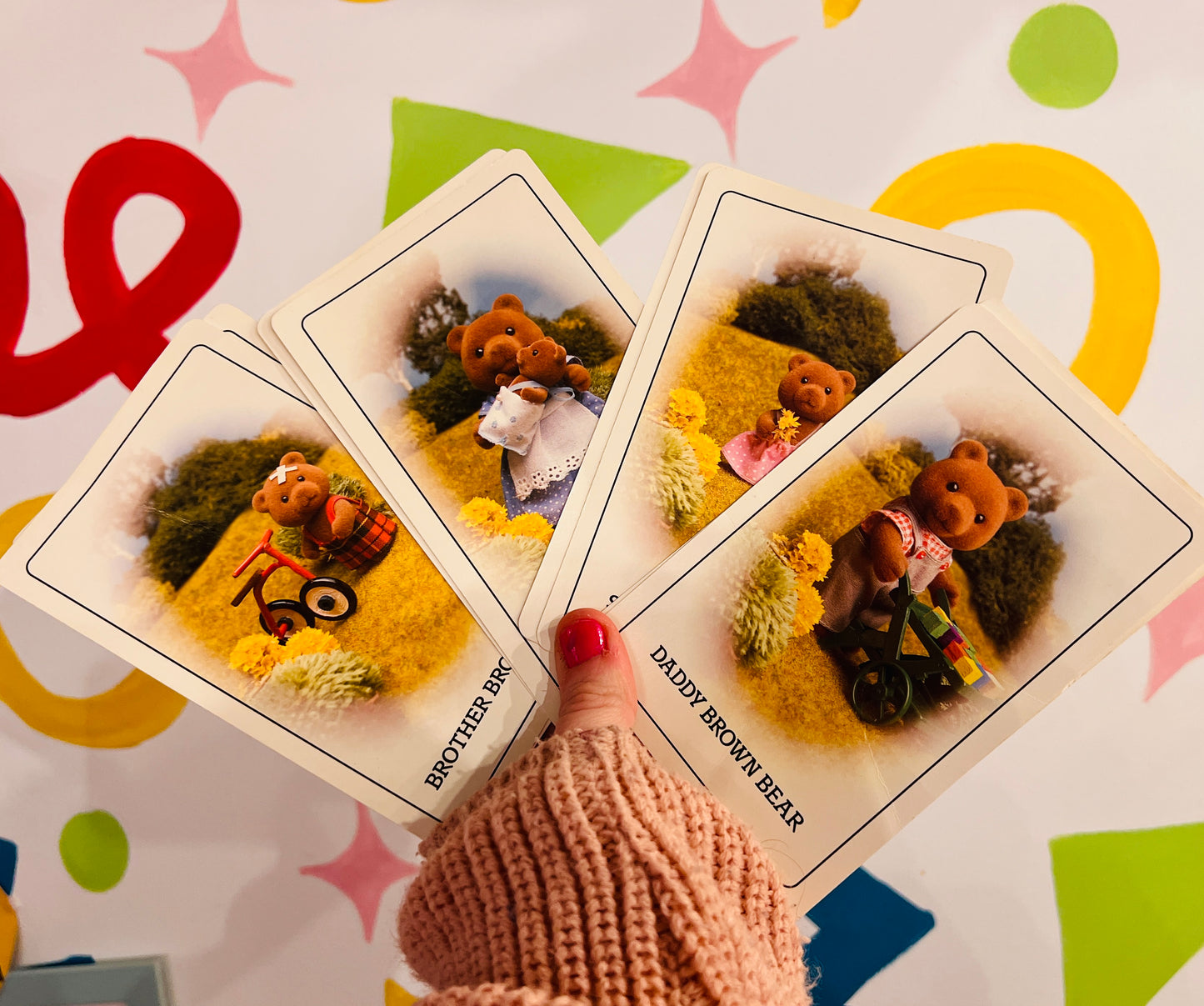 1988 Sylvanian Families card complete set with box - missing instructions