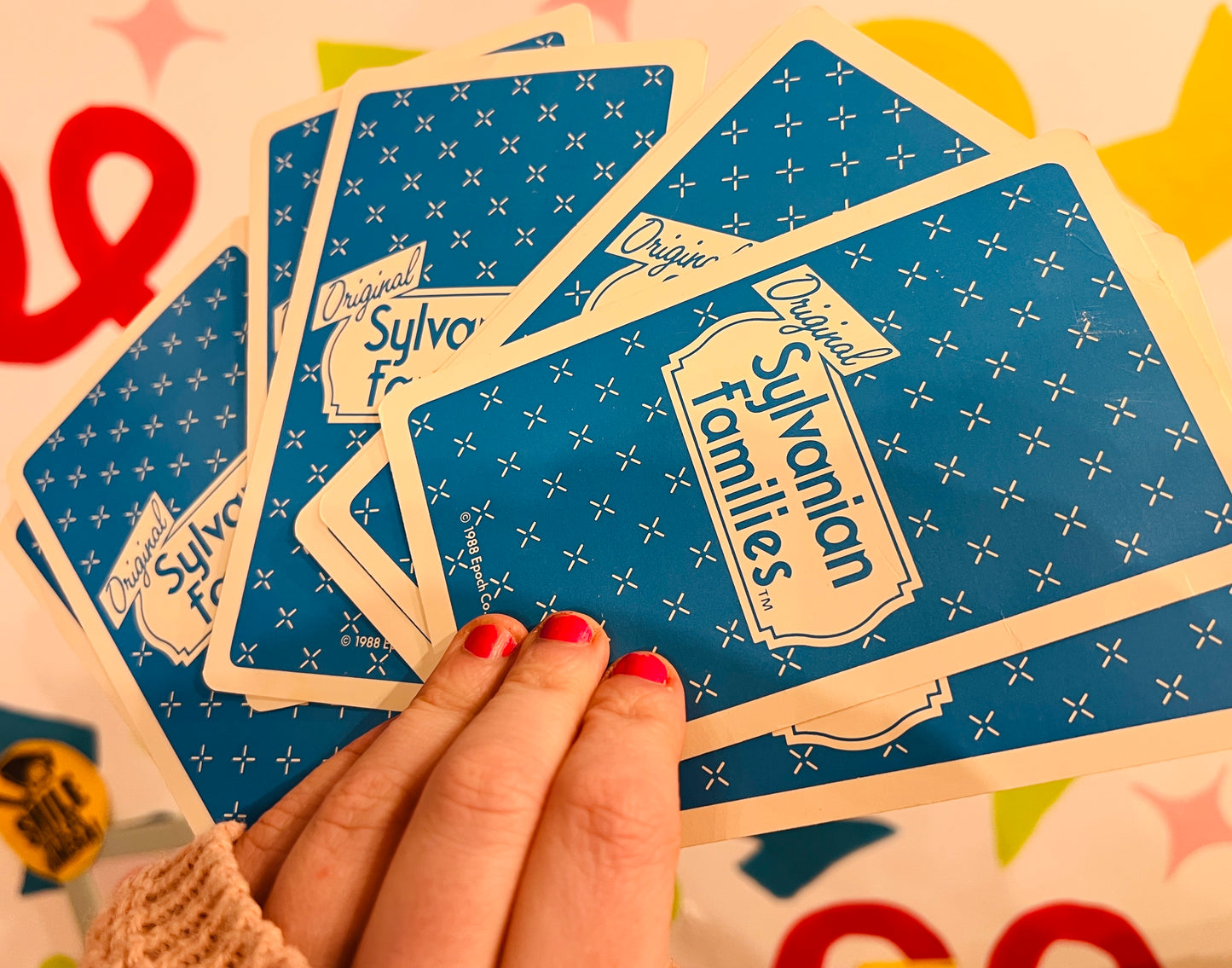 1988 Sylvanian Families card complete set with box - missing instructions