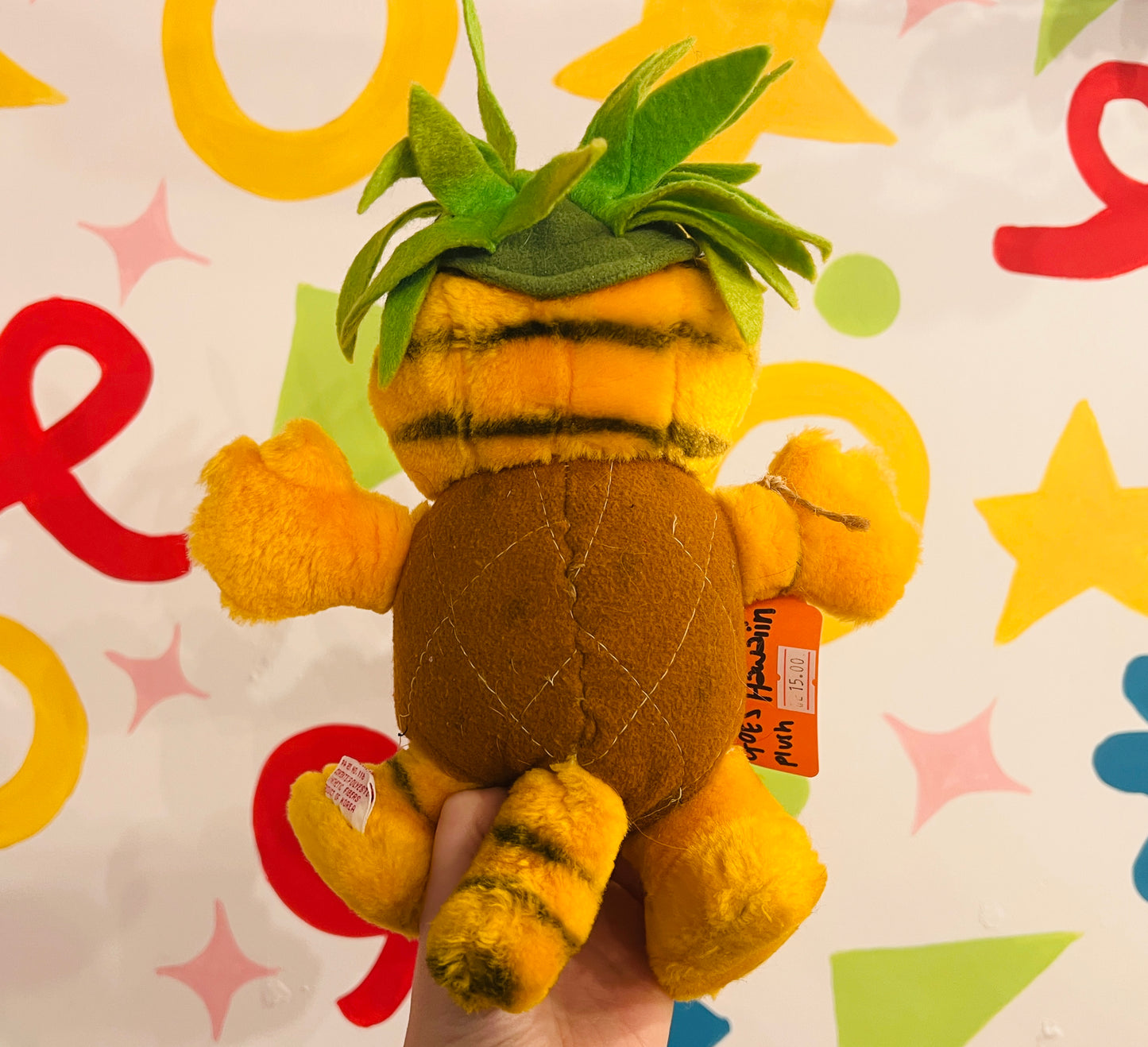 Vintage 1980s Garfield pineapple plush toy