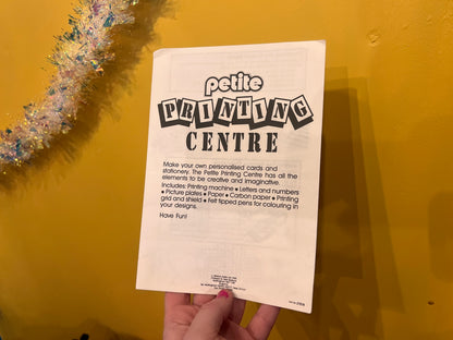 1980s Petite Printing Letterpress toy - missing pens