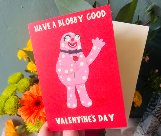 Blobby Valentine's card