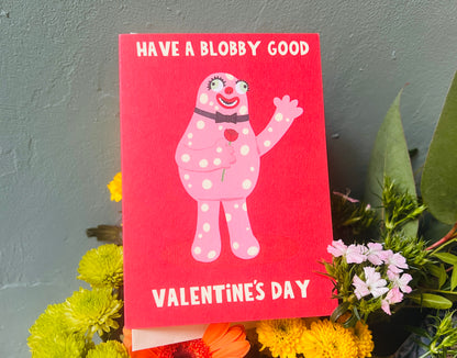 Blobby Valentine's card