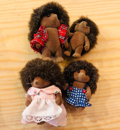 Sylvanian Hedgehog family with clothes