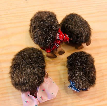 Sylvanian Hedgehog family with clothes