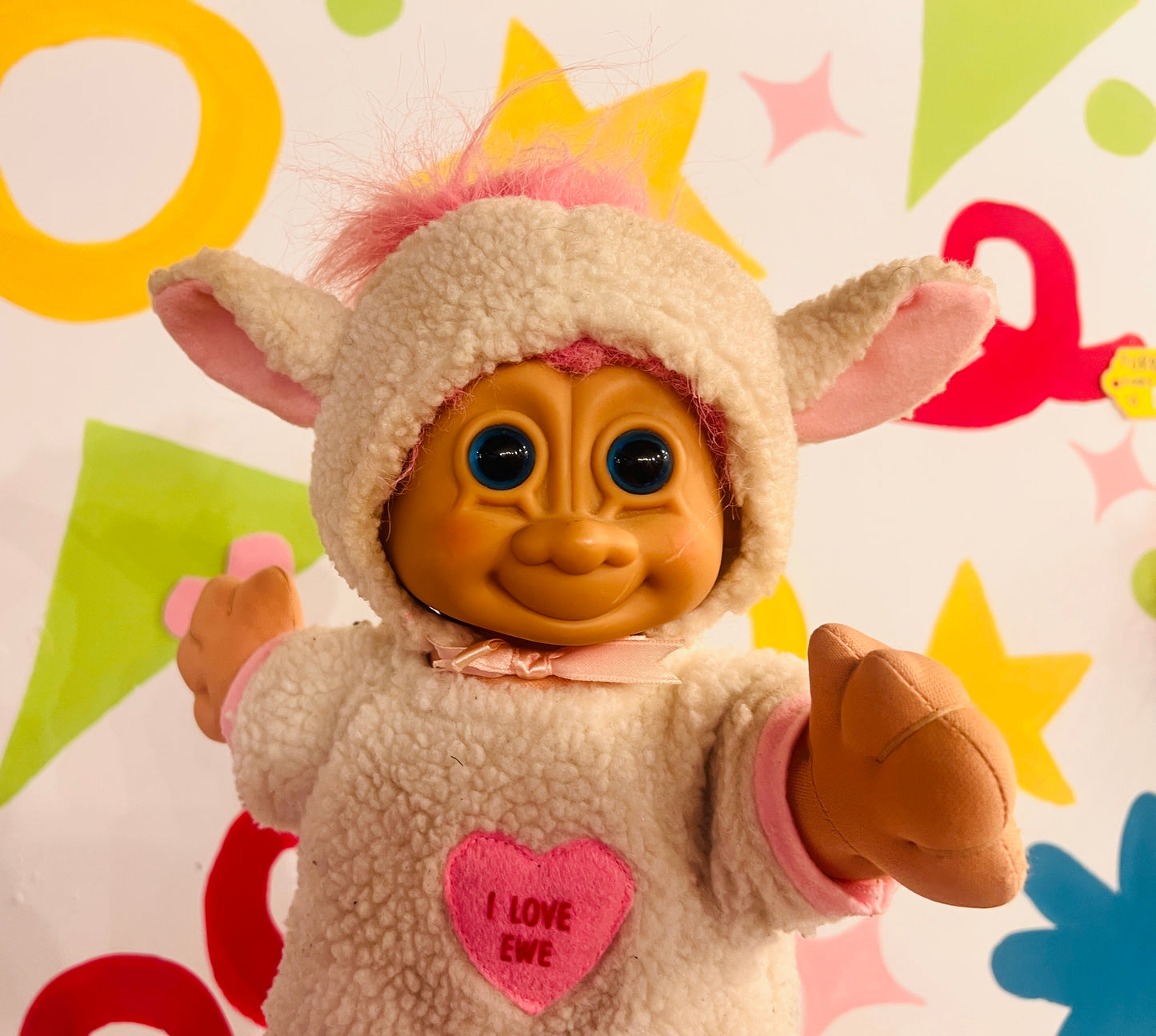Rare Russ I Love Ewe Troll with lamb outfit