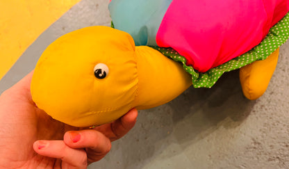 1980's Turtle plush with 3 baby turtles! (not a toy)