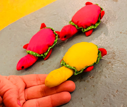 1980's Turtle plush with 3 baby turtles! (not a toy)