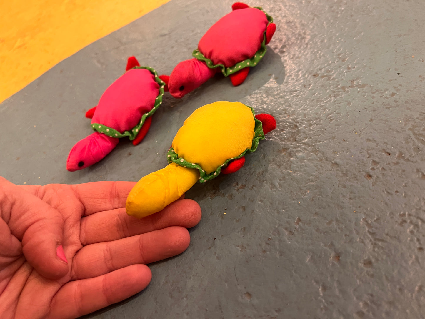 1980's Turtle plush with 3 baby turtles! (not a toy)