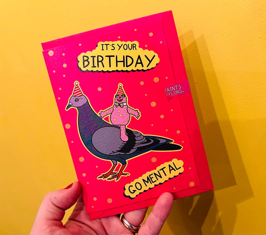 It's Your Birthday Go Mental Blobby inspired card