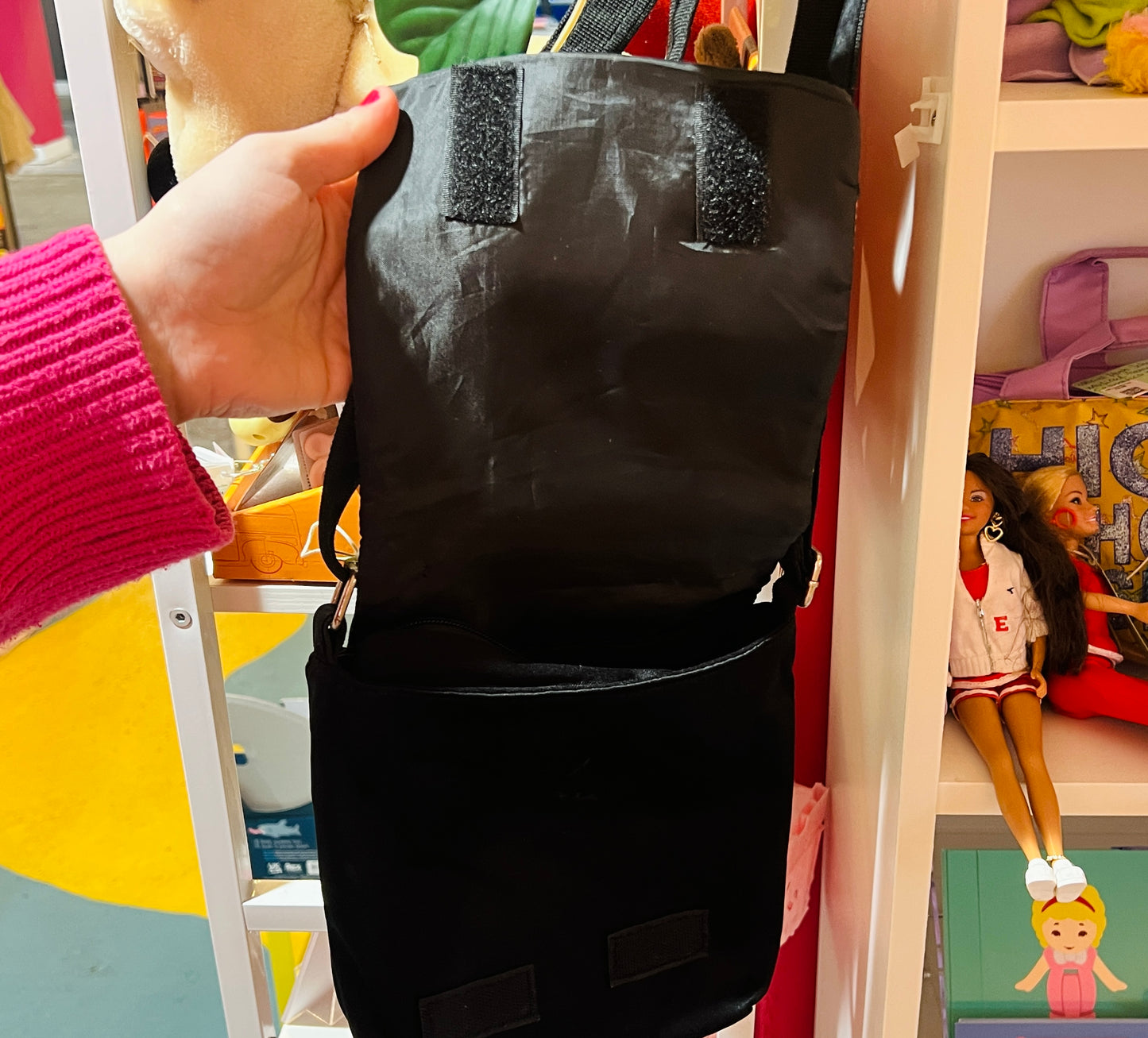 Original black High School Musical shoulder bag with original badges