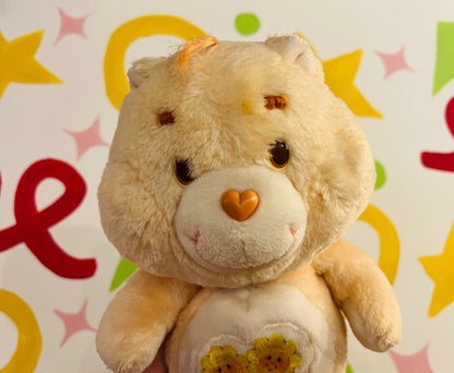 Vintage 1980s Friend Sunflower Bear Care Bear 12” plush