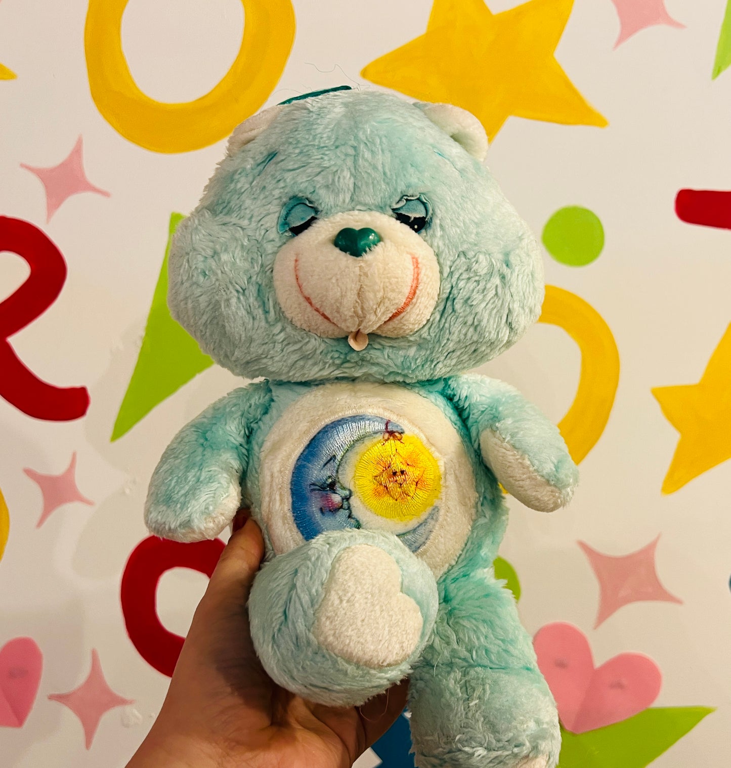 Vintage 1980s Bedtime Bear Care Bear 12” plush