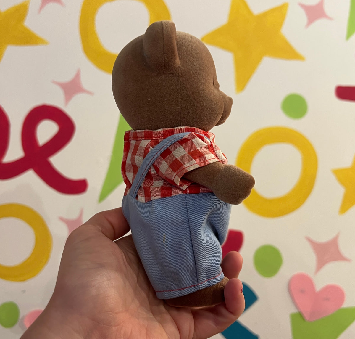 1980's Large 7" Sylvanian Families Bear Storyteller - still moves!