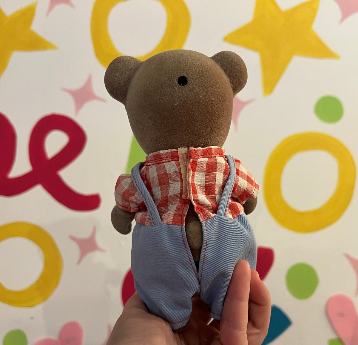 1980's Large 7" Sylvanian Families Bear Storyteller - still moves!