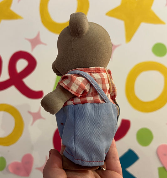 1980's Large 7" Sylvanian Families Bear Storyteller - still moves!