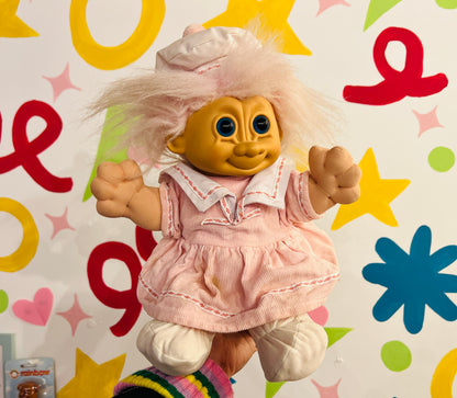 12" Russ Kidz pink dress Troll with original tag