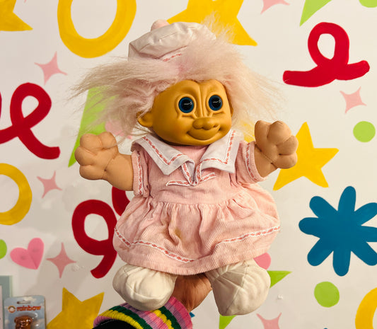 12" Russ Kidz pink dress Troll with original tag