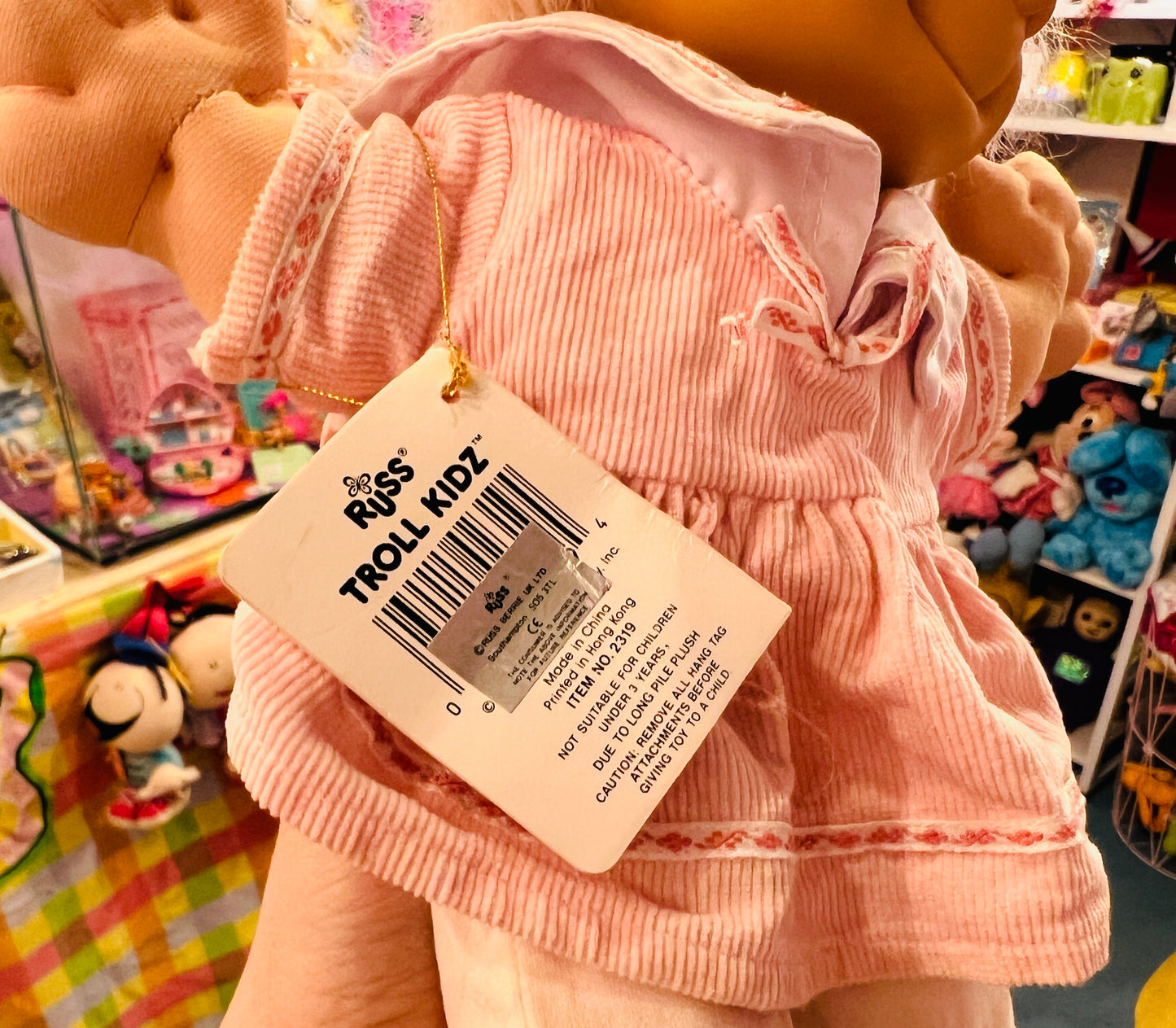 12" Russ Kidz pink dress Troll with original tag