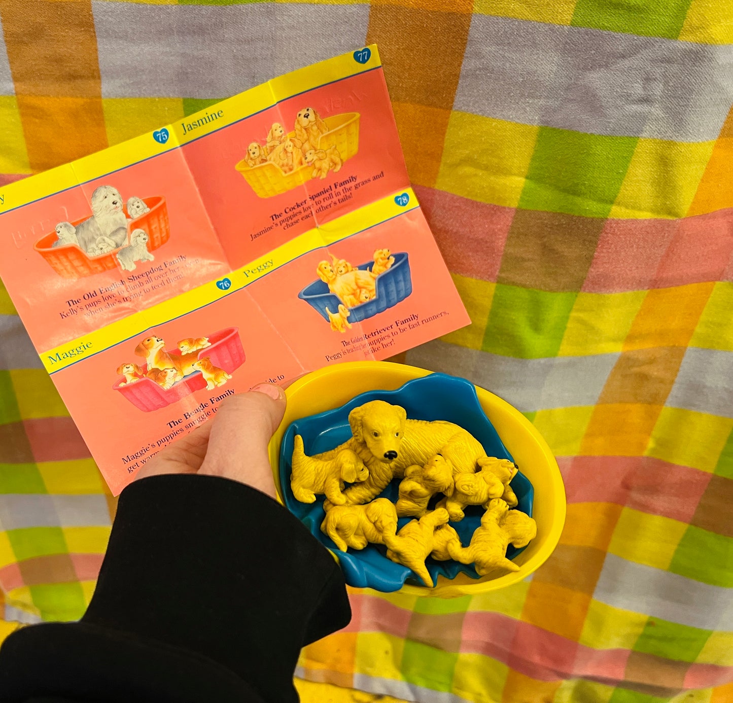 Puppy in my Pocket family with card - Peggy the Golden Retriever