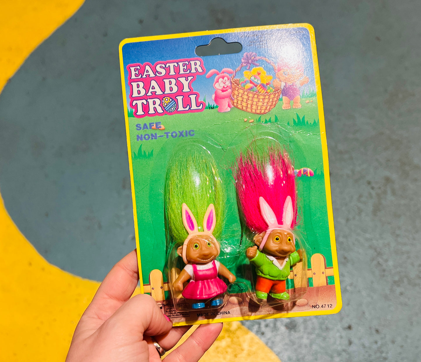 Rare 90's Easter Baby pair of Trolls with original packaging - choose yours!