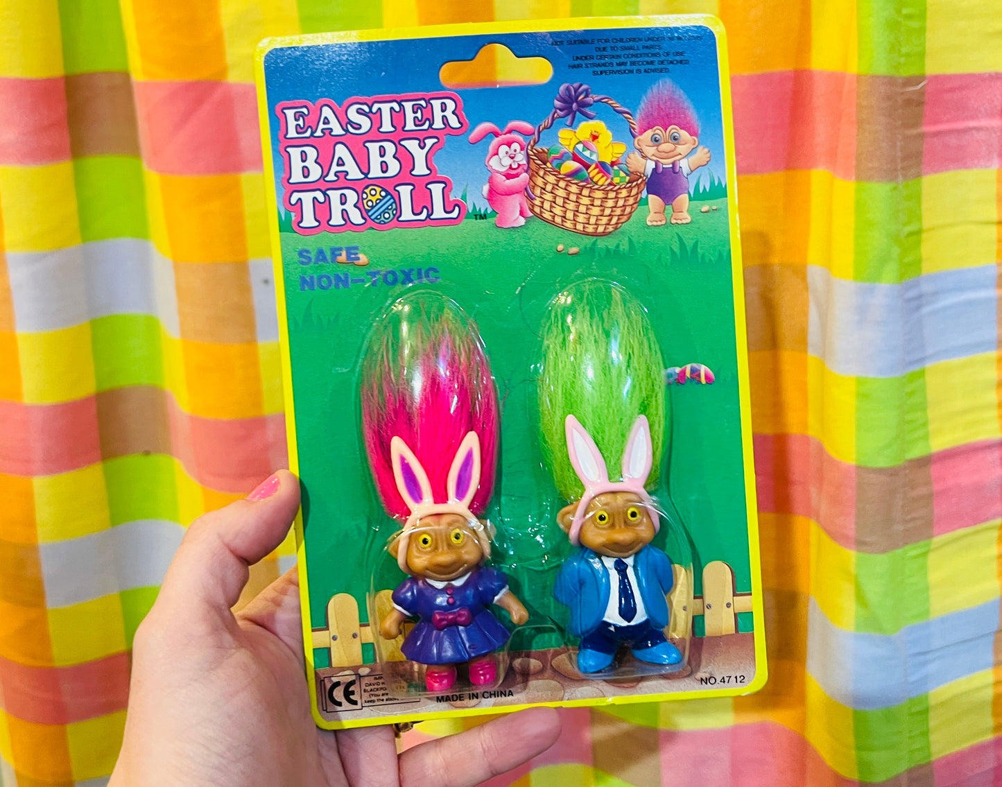 Rare 90's Easter Baby pair of Trolls with original packaging - choose yours!