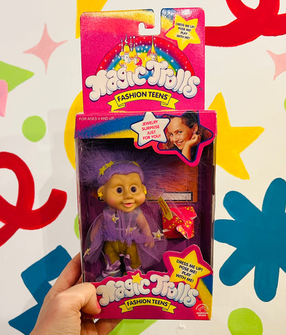 Rare 1992 Magic Trolls Stardust Ballerina with original packaging