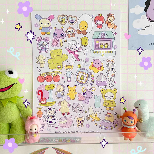 Favourite Things Trinket A6 Print