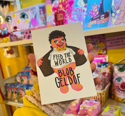 Blobby Geldof card