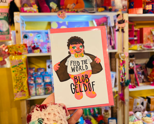Blobby Geldof card