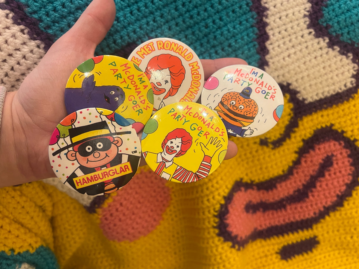 90's McDonalds vintage Badges