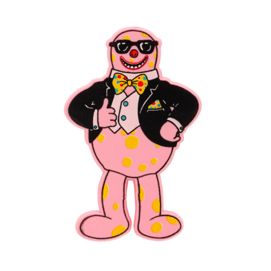 Official Mr Blobby 1992 cool dapper Blobby pin brooch