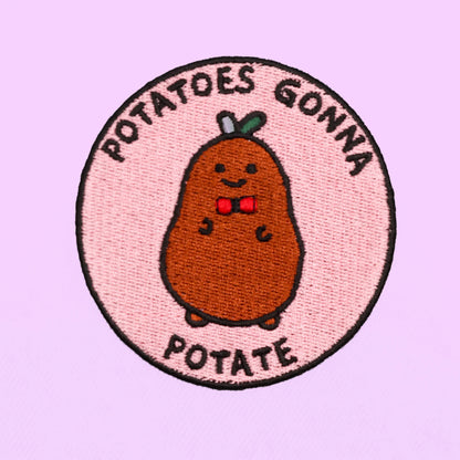 Kawaii Potato Funny Embroidered Iron-On-Patch
