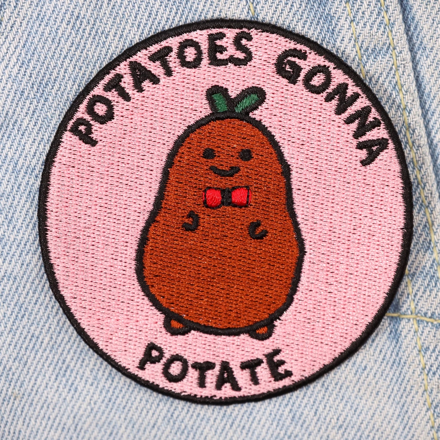 Kawaii Potato Funny Embroidered Iron-On-Patch