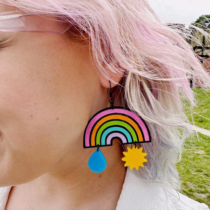 Rainbow Statement Earrings