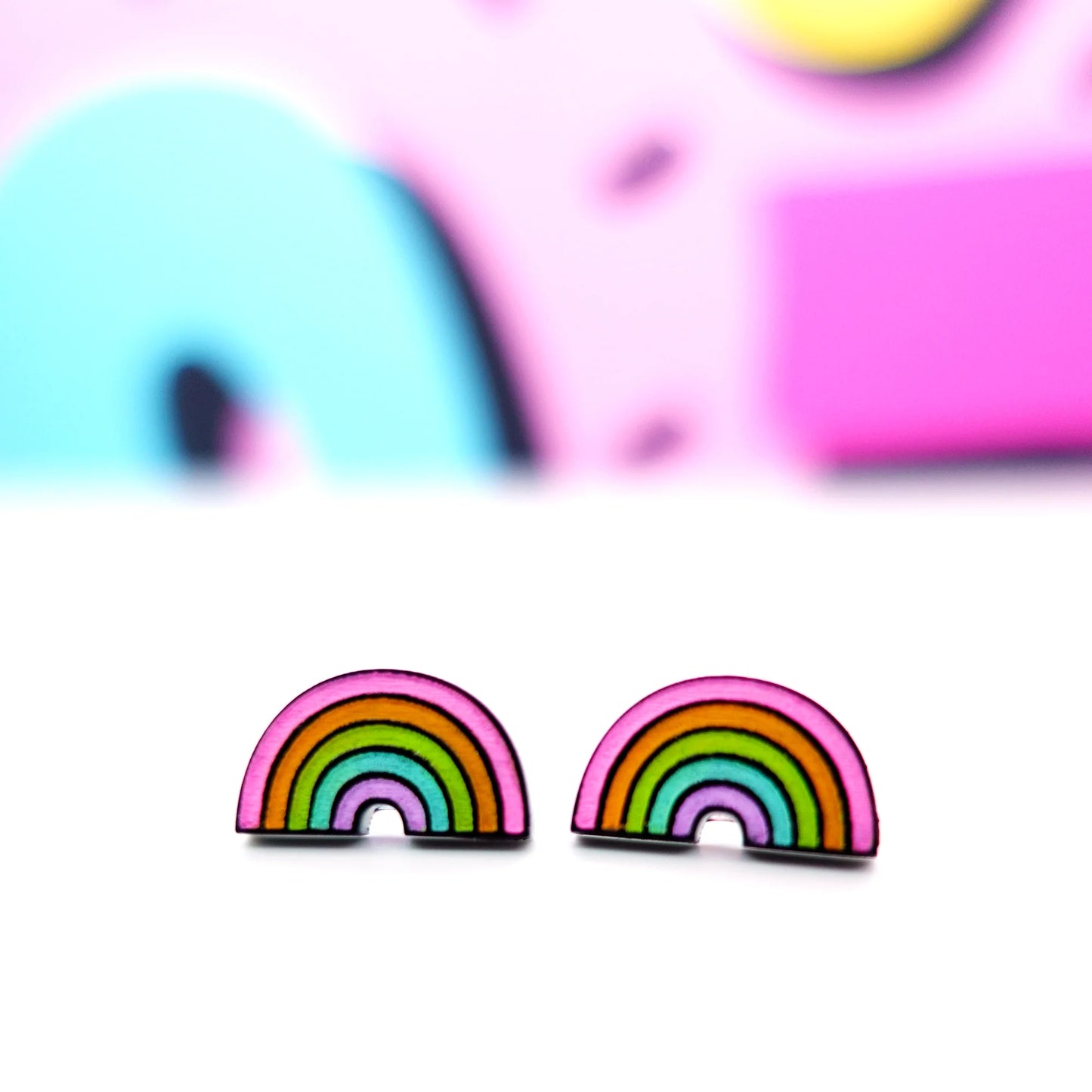 Rainbow Stud Earrings