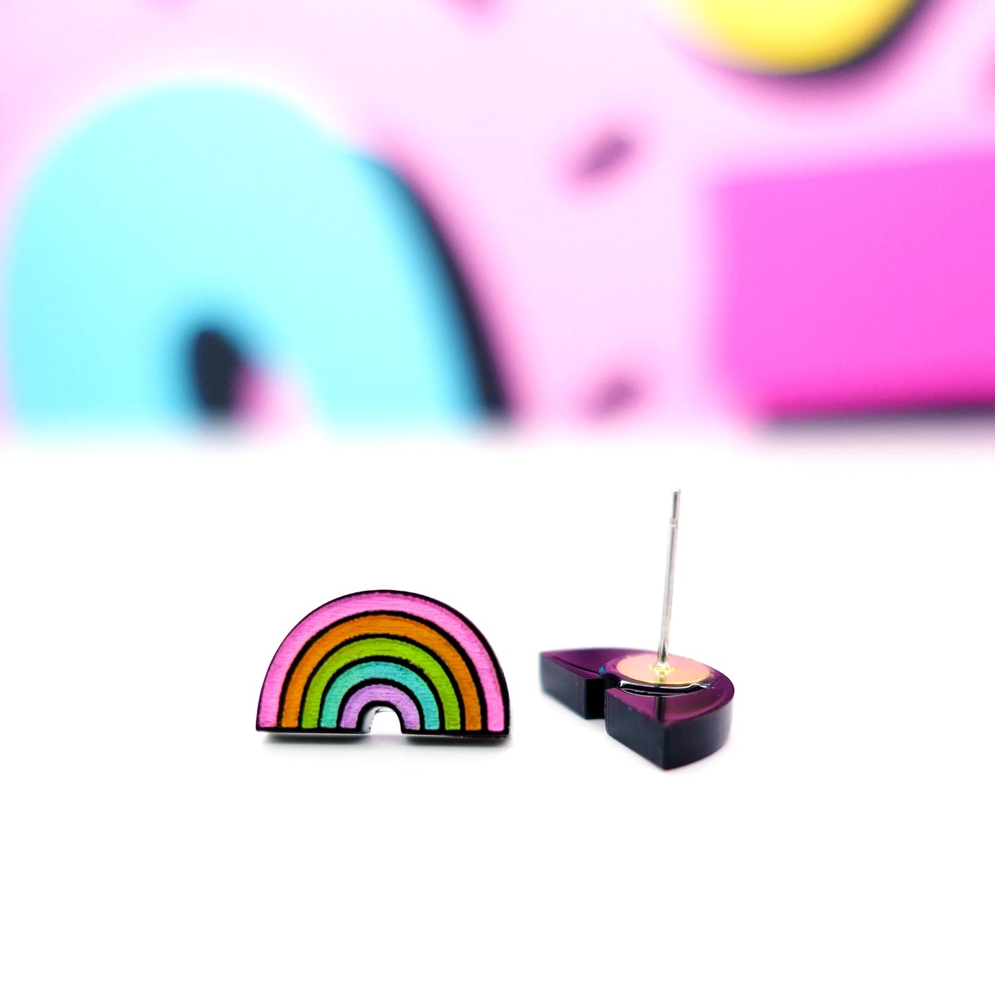 Rainbow Stud Earrings