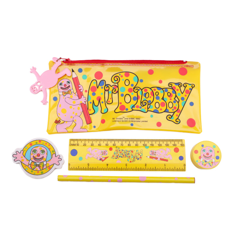 Official Mr Blobby 1992 pencil case set