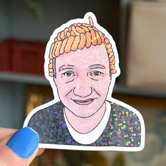 Bob Mortimer Vinyl Sticker | Glossy Laptop Sticker