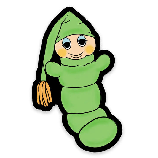 Glow Worm Vinyl Sticker