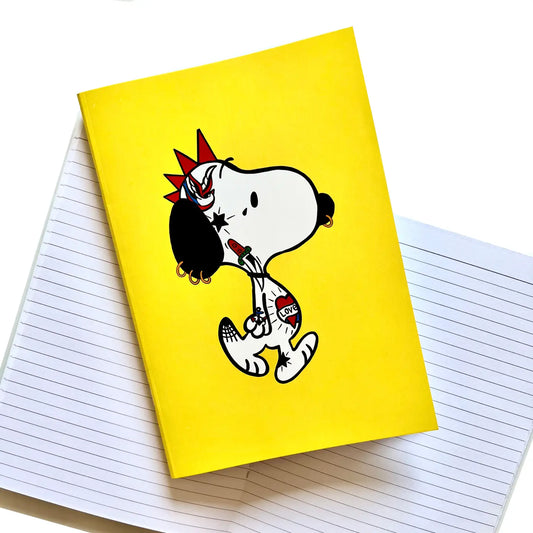 Punk Rock Tattoo Beagle Inspired A5 Notebook