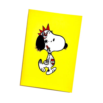 Punk Rock Tattoo Beagle Inspired A5 Notebook