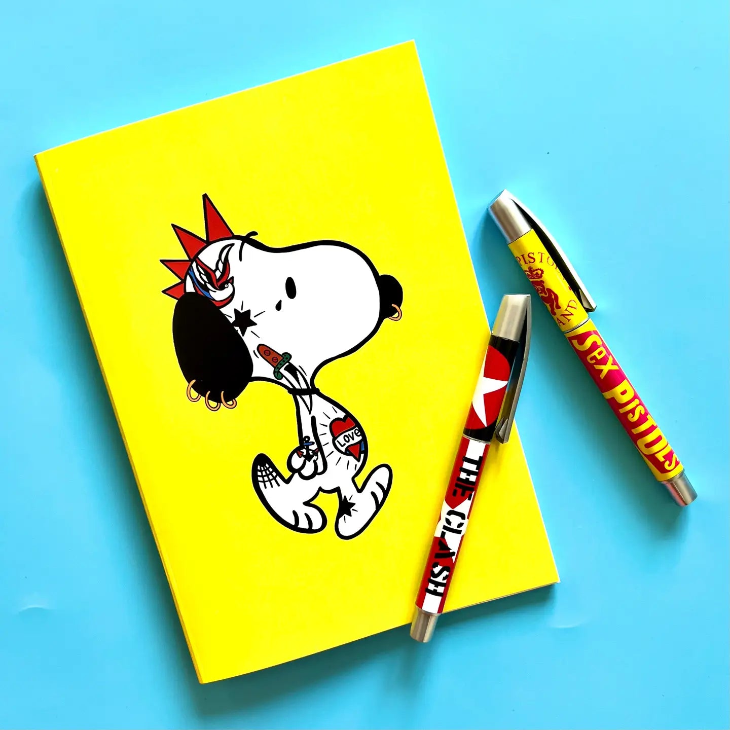 Punk Rock Tattoo Beagle Inspired A5 Notebook
