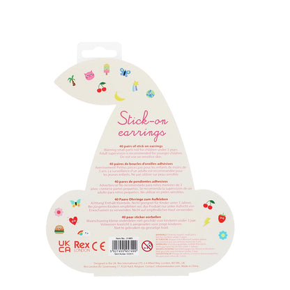 Stick On Earrings (40 Pairs) - Cherry