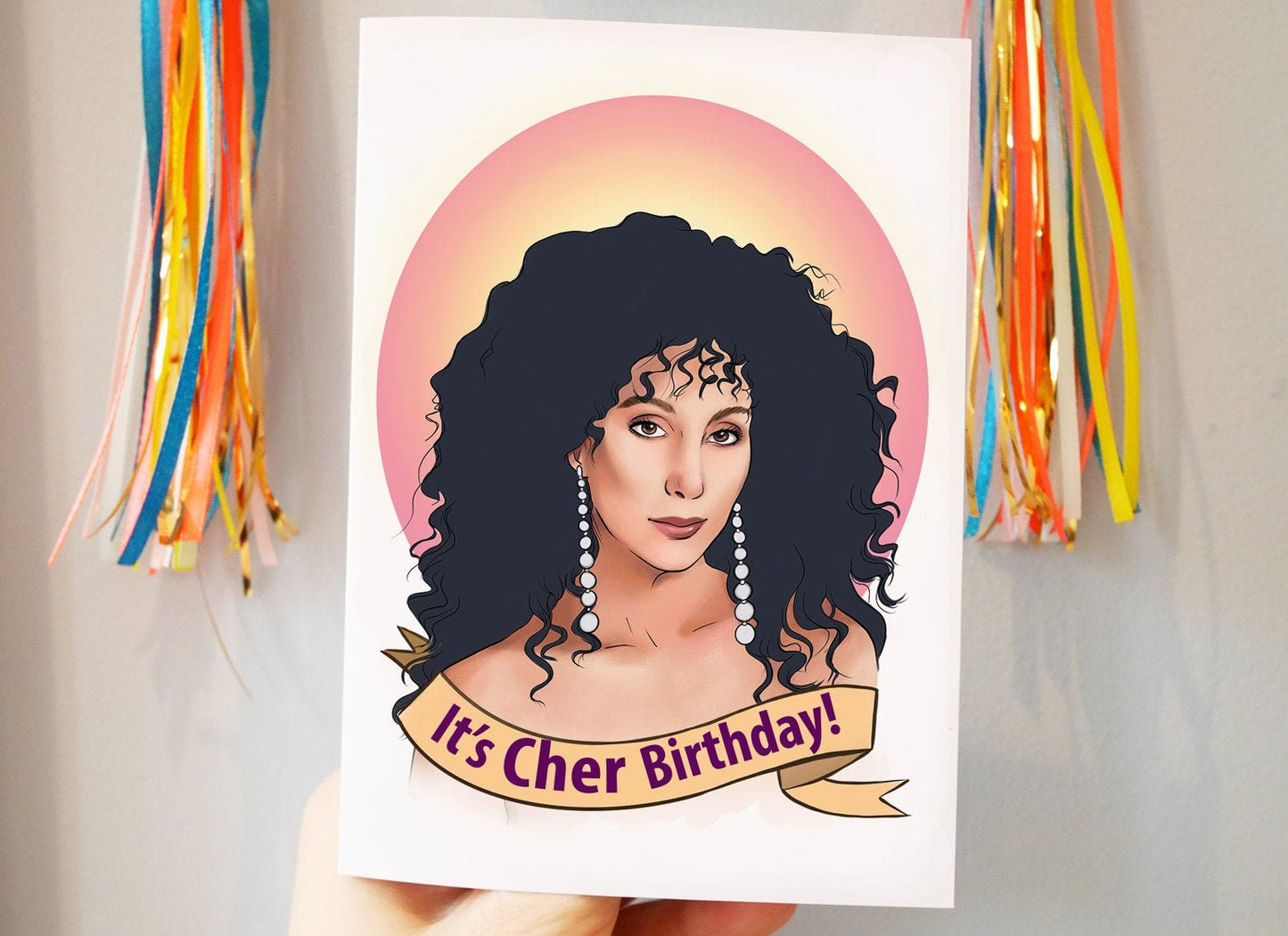 It's Cher Birthday Greetings Card - Friendship, Birthday, Pun, Funny, Blank, SIZE C6