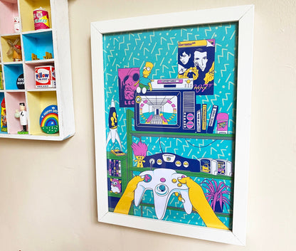 90's Gamer Inspired A4 Print - 'The Life of a 90'S Kid'