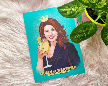 Jane McDonald Cruising Cocktail Holiday Inspired A4 Print - 'Queen of Wakefield' FREE PRINT with every print order!