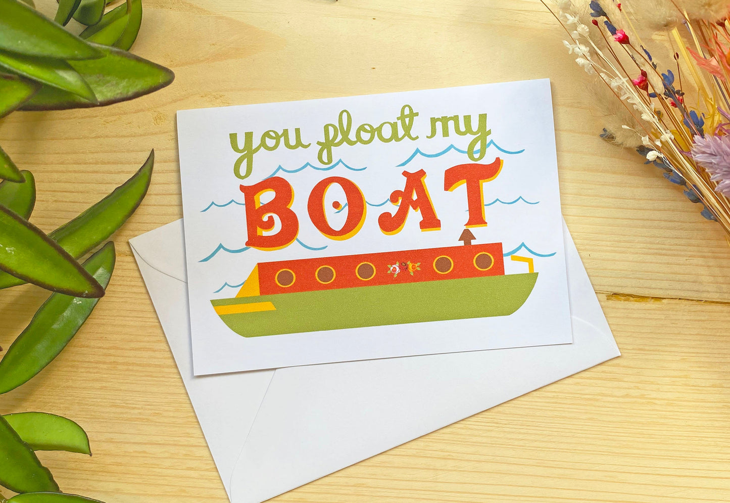 You Float My Narrow Boat Greeting Card