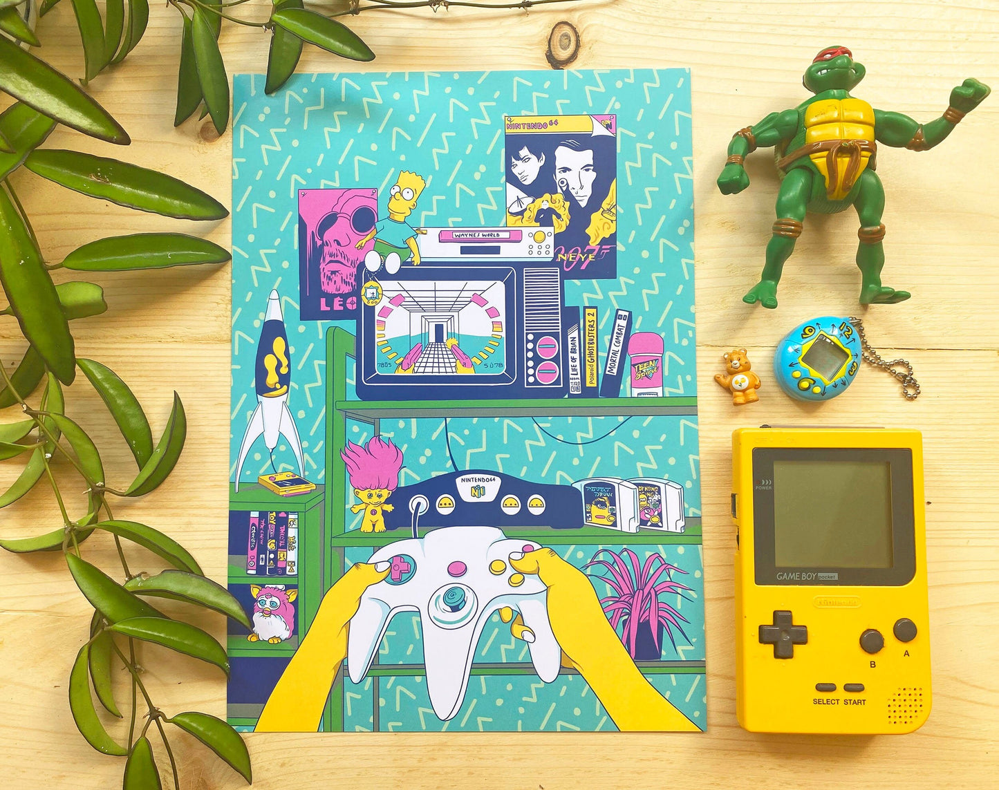 90's Gamer Inspired A4 Print - 'The Life of a 90'S Kid'