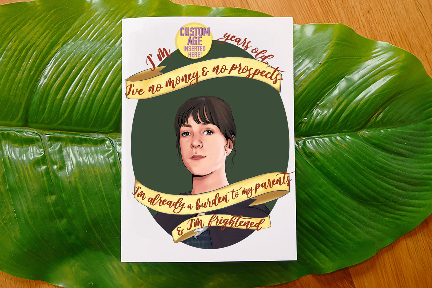 I'm 27 Years Old Pride & Prejudice/Jane Austen/Charlotte Lucas inspired Birthday Card